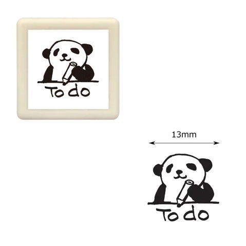 KODOMO Self Ink Daily Panda Stamp / To Do