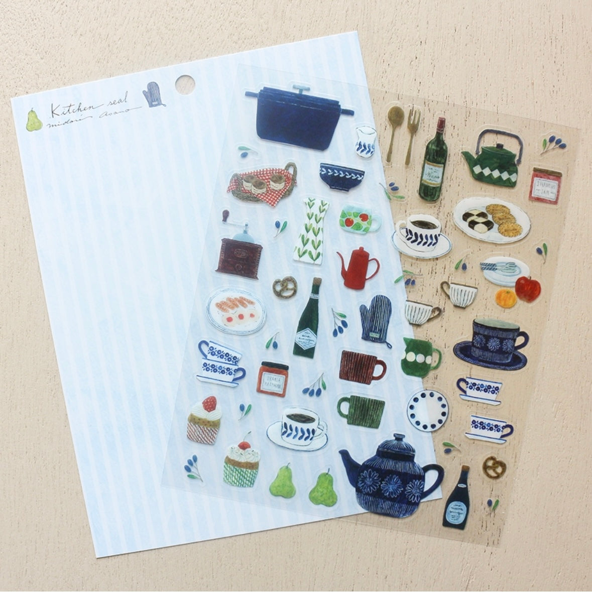 Midori Asano PET sticker Sheet / Kitchen Seals