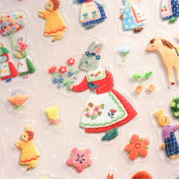 Aiko Fukawa PET sticker Sheet / Rabbit Garden