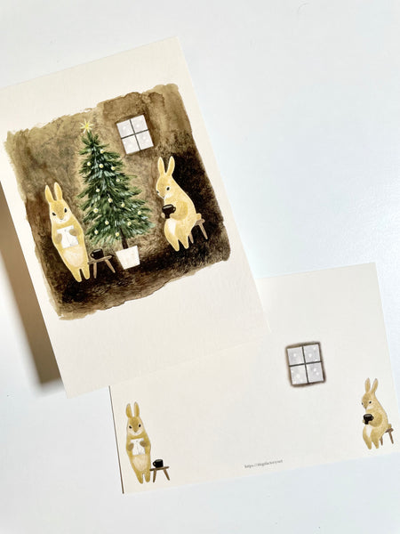 Two way Printing Postcard / Cozy Christmas