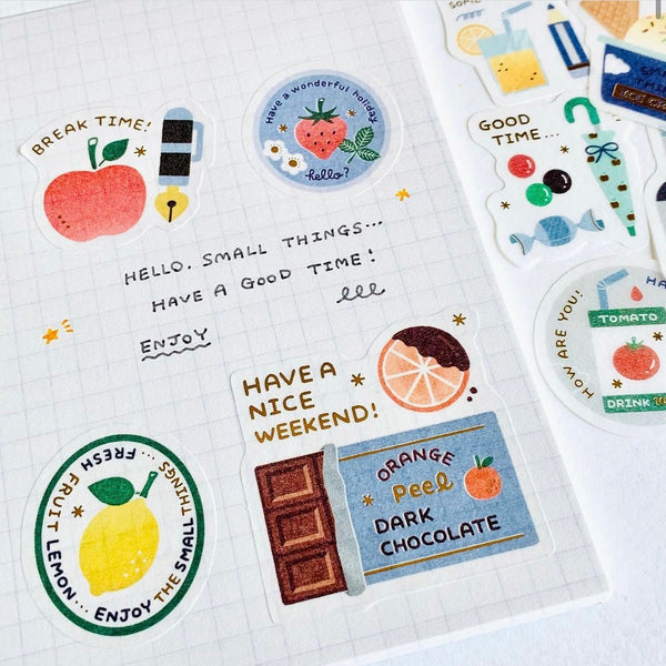 Eric’s Gold Foil Stickers / Fruits
