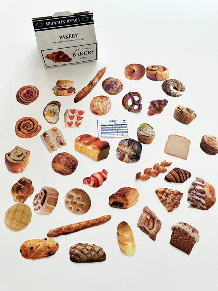 Miniature Box Flake Stickers / Bakery