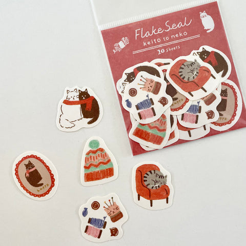 Winter Selection Japanese Paper Sticker - Neko