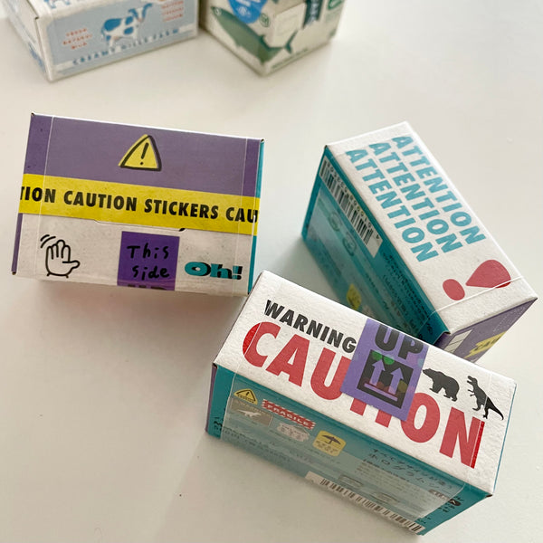 Miniature Box Flake Stickers / Caution