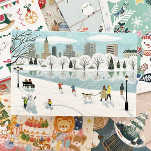 Winter Illustration Postcard / Winter Walk