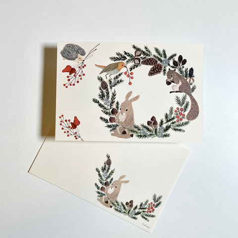 Two way Printing Postcard / Wreath Making