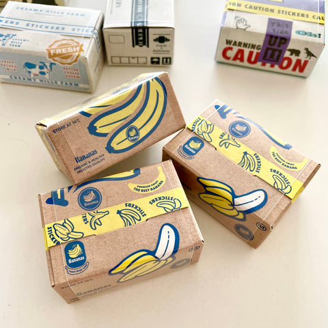 Miniature Box Flake Stickers / Banana