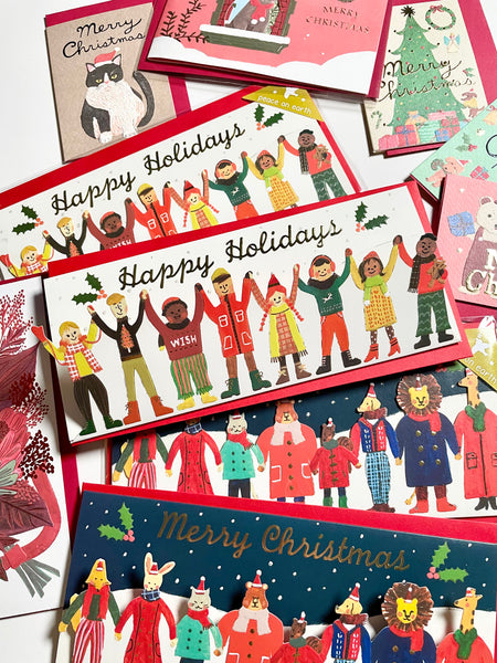 Three Fold Die-cut “Happy Holidays” Greetings Card