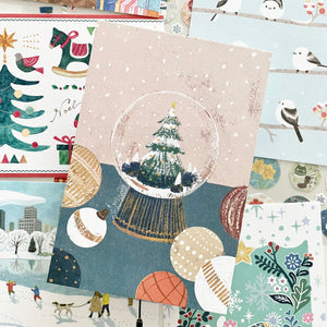 Winter Illustration Postcard / Snow Globe