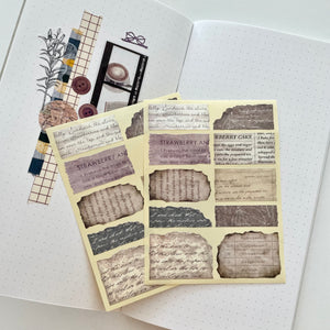 Die Cut Sticker / Paper Collage (2 sheets)