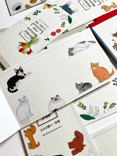 Two sizes Message Pad / Cozy Cats