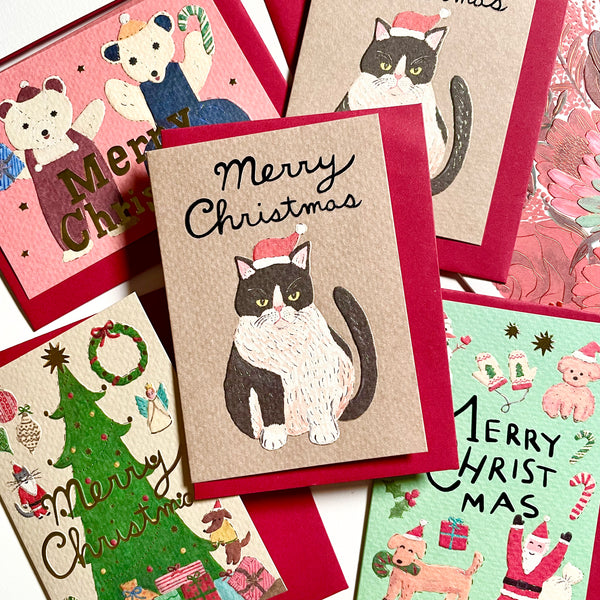 MINI Card / Santa Cat Hachiware