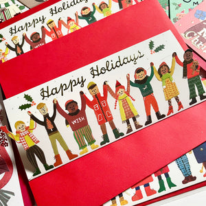 Three Fold Die-cut “Happy Holidays” Greetings Card