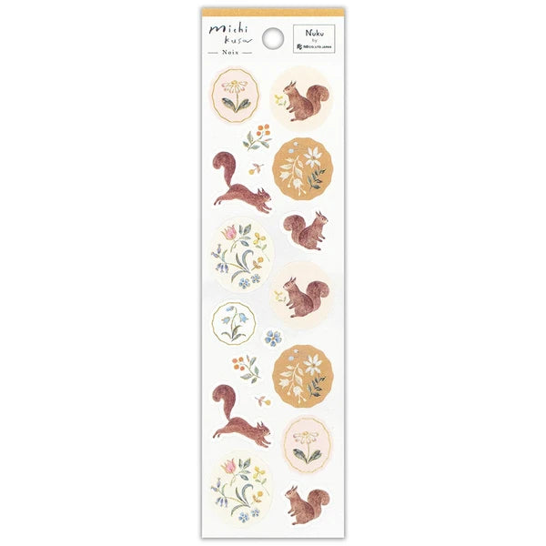 Michikusa Japanese Paper Seal / NOWA (Squirrel)