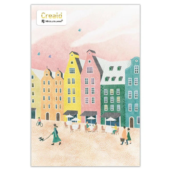 Illustration Postcard / Cafe & Town