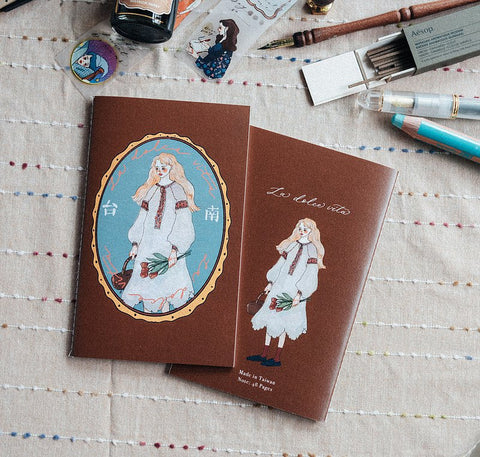 La Dolce Vita “TAINAN Embroidered Girl” Threaded Notebook