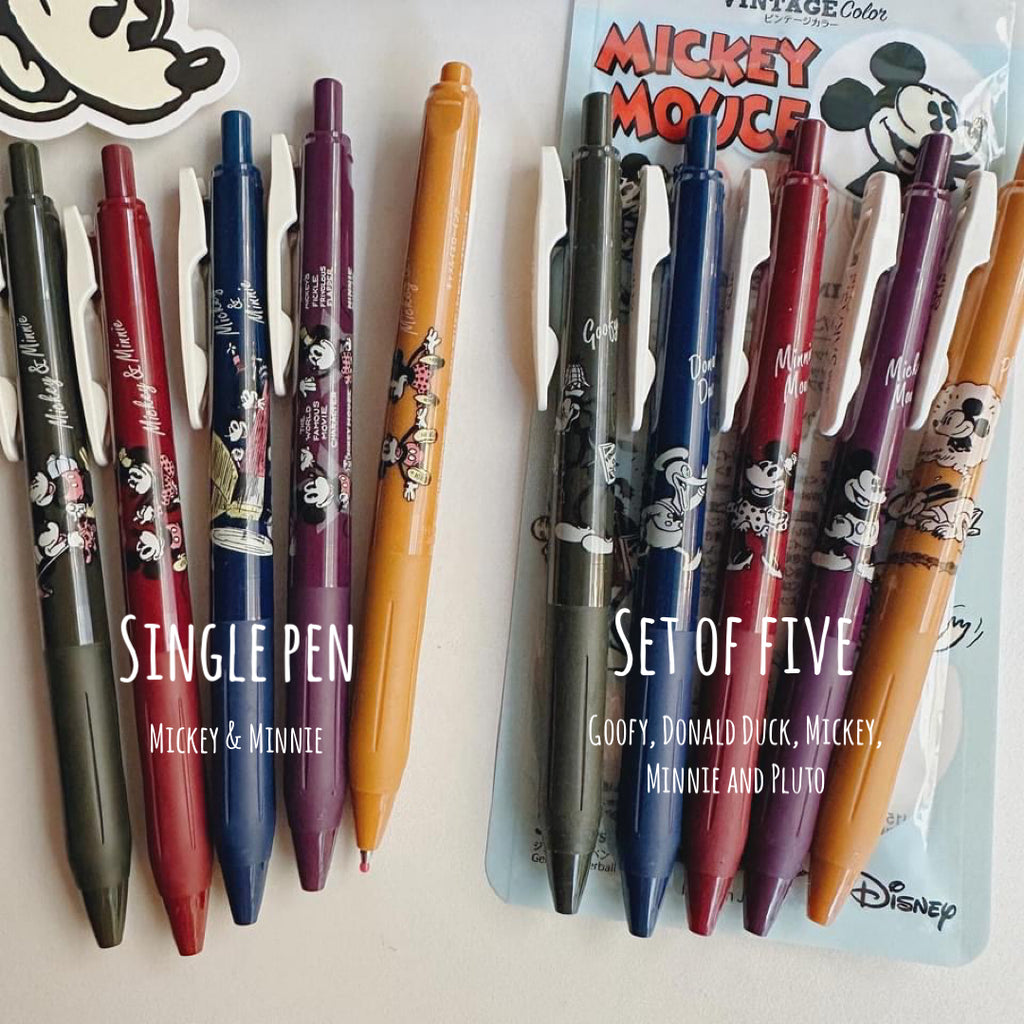 Zebra Sarasa Clip Gel Pen - Vintage Color - 0.5 mm - 5 Colors Set