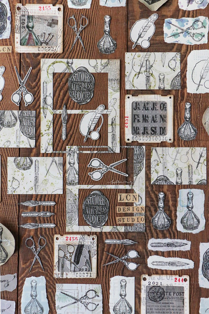 LCN Stationery Stamp Set Vol.2 5 Stamps Kiroku ･ 記屋