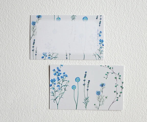 Japan Paper Blue Flower Message Card / Memo