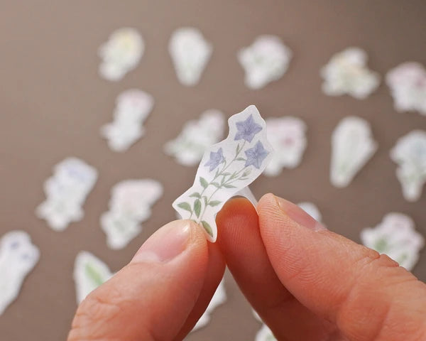 Washi Paper Flake Sticker / Wild Flowers