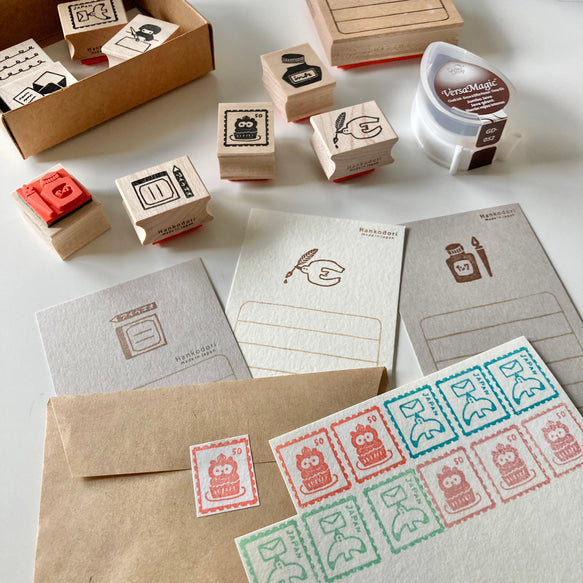 Hankodori Rubber Stamp / Postage Stamp Small