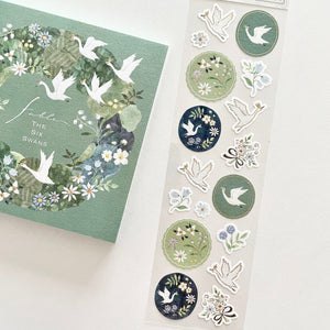 Michikusa Japanese Paper Seal / The Swans