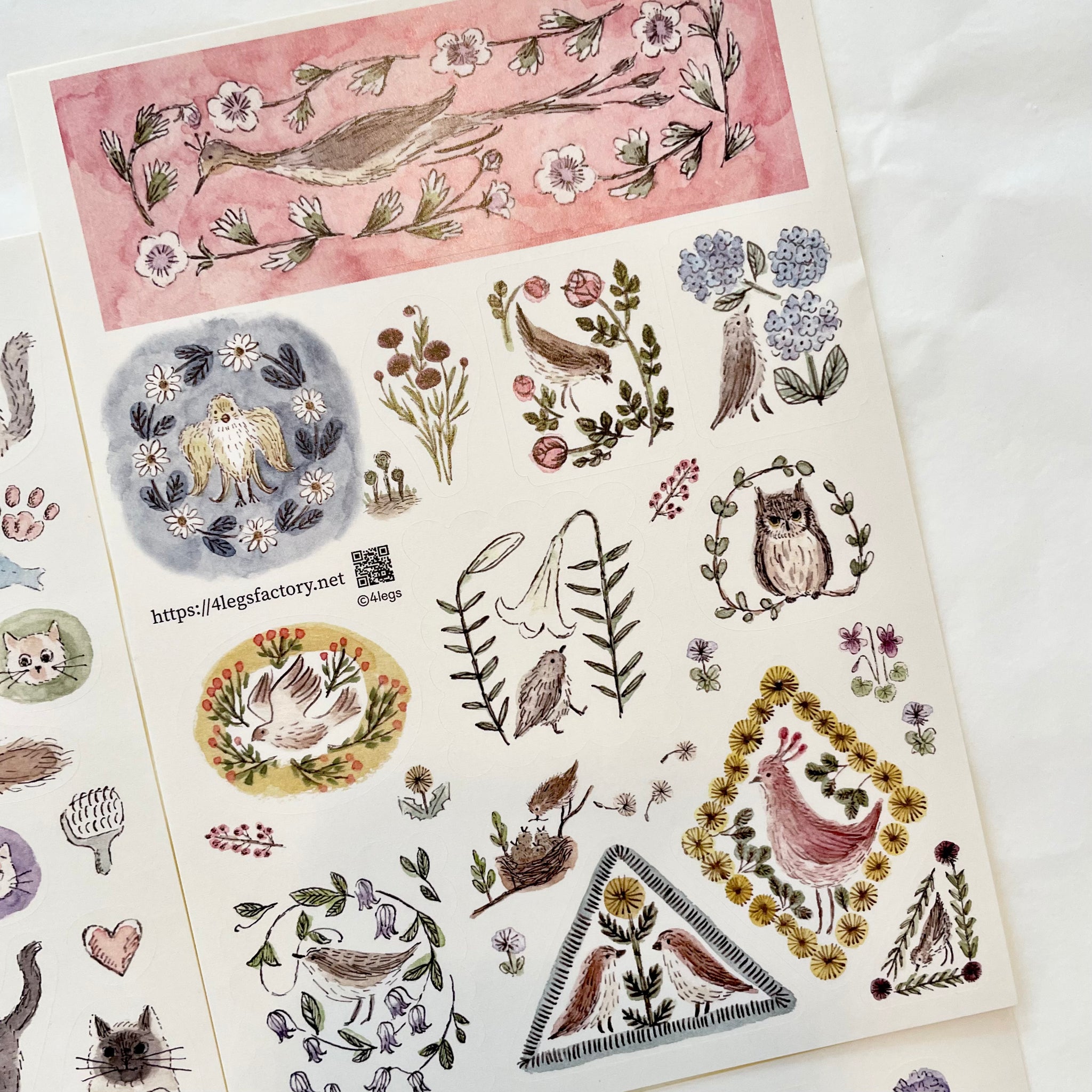 Watercolor Sticker / Birds