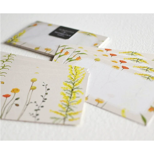 Japan Paper Yellow Flower Message Card / Memo