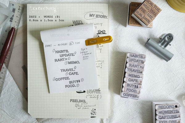 KYN Minimal Words Rubber Stamps