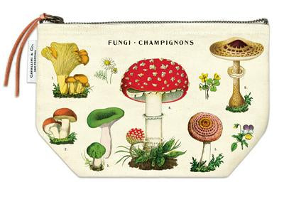 Cavallini Vintage Pouch - Fungi Mushrooms