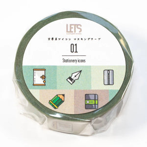 Stationery Icon Masking Tape 01 Green