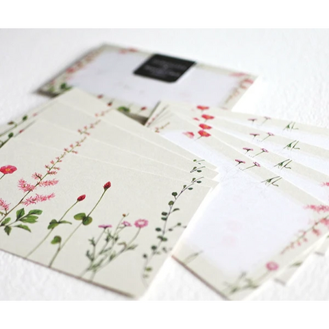 Japan Paper Pink Flower Message Card / Memo