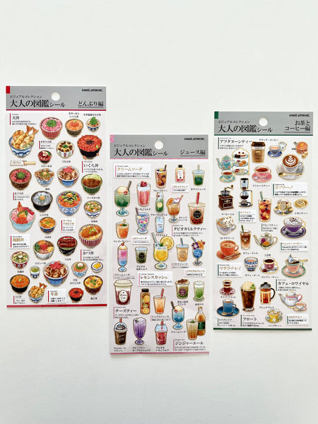KAMIO Japan Pictionary Sticker - Coffee and Tea