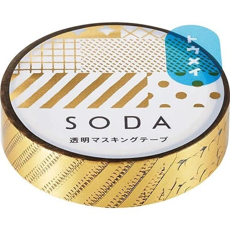 SODA Clear Tape - Mix Gold Foil
