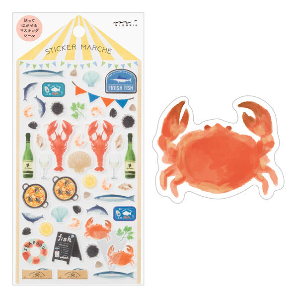 Sticker Marché - Seafood