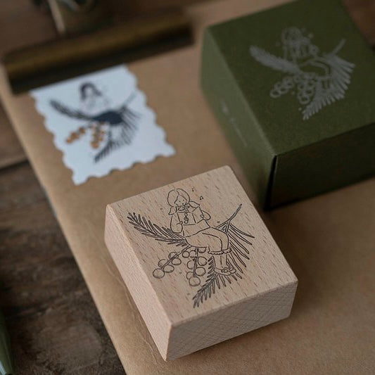 Silver Leaf Acacia’s Girl Rubber Stamp