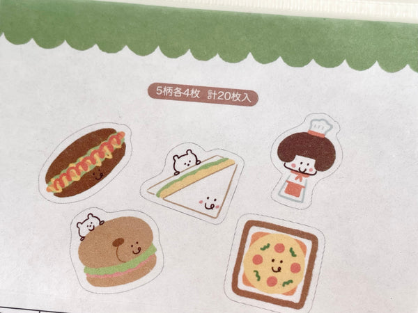 Mizutama Sticker Flake - Pizza & Burger
