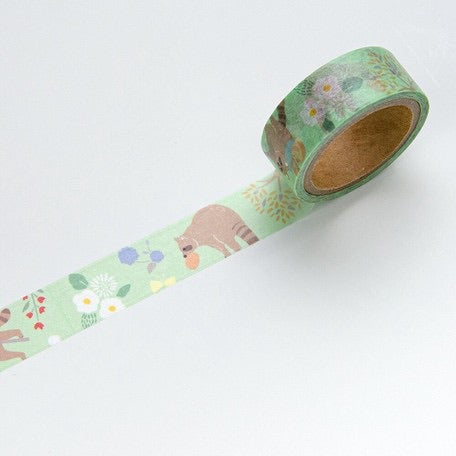 Yama-Life Washi Tape - Mountain Life Raccoon