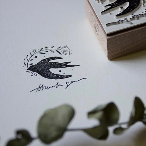 Thank You Bird Rubber Stamp