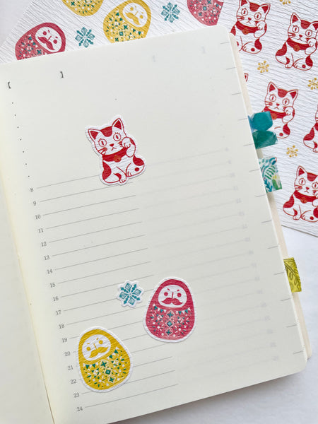 Special Paper Lucky Cat Sticker