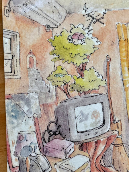 Mina Illustration Postcard - Magic Home