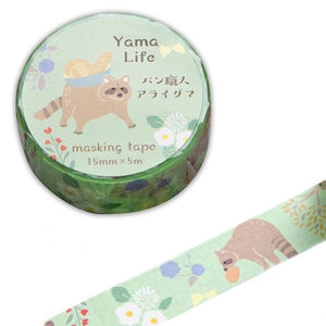 Yama-Life Washi Tape - Mountain Life Raccoon