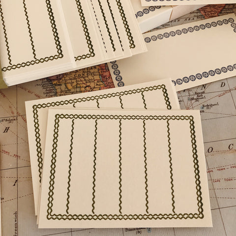 Letterpress Memo Cards - Green