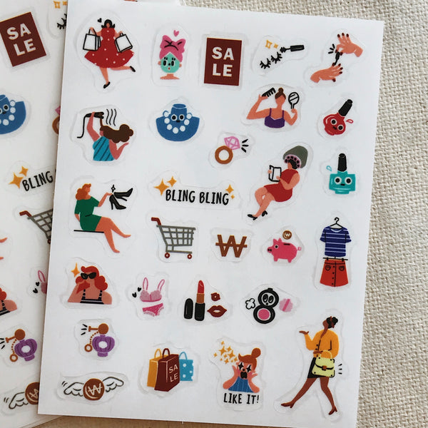 Shopping - Film Stickers (3 Sheets)