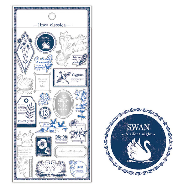 Mind Wave Forrest Stamp Sticker - Swan