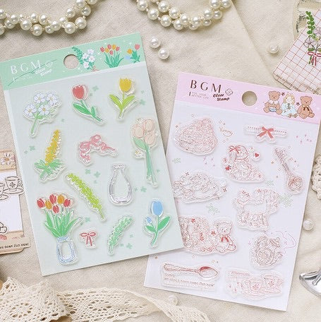 BGM Clear Stamp - Flowers