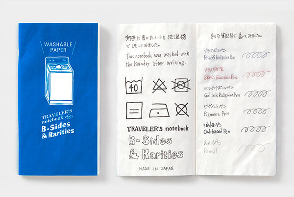 TRAVELER’S notebook B-Sides Washable Paper Regular Size