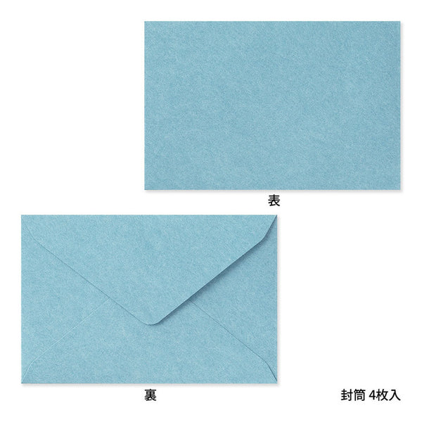 Letterpress Card Set (business card size) Frame Blue