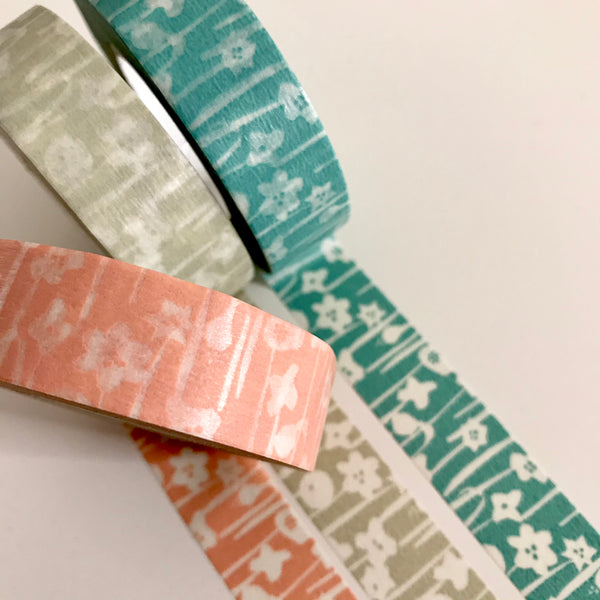 Small Flowers Masking Tape - 3 colors