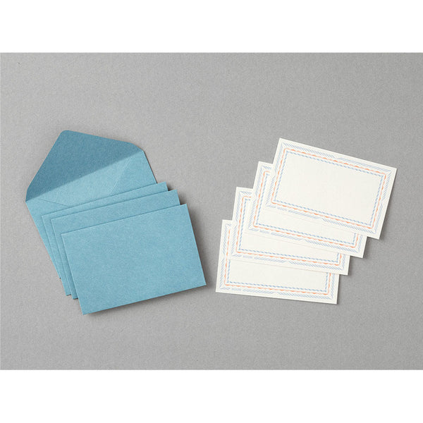 Letterpress Card Set (business card size) Frame Blue
